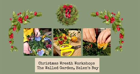 Christmas Wreath Workshop in the Walled Garden, Helen's Bay