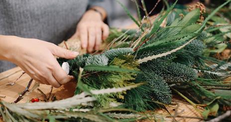 Christmas wreath foilage