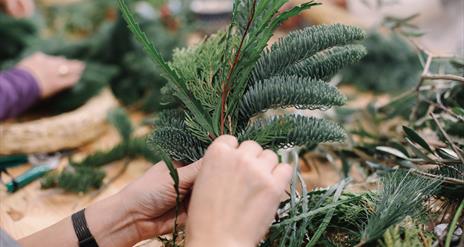 Christmas wreath foilage