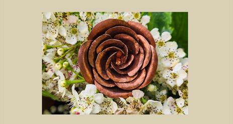 Copper rose by Lake and Oak Coppersmithing
