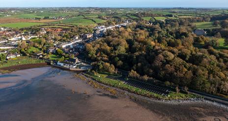 A birds eye view of Greyabbey from the Lough side