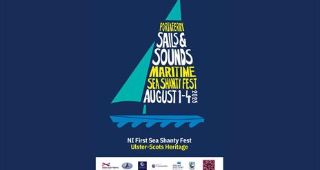 Image of Portaferry Sails and Sounds graphic with date - 1-4 August