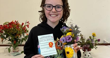 First prize for Floral Art to Sophie Whitten in 2024