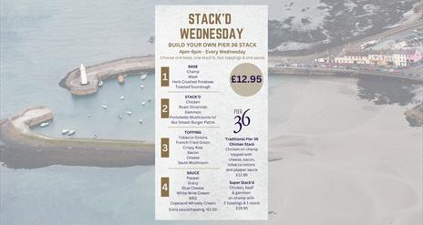 Stack'd Wednesdays menu by Pier 36