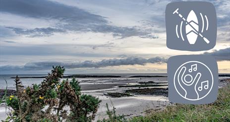 Millisle Beach where you can Surf (SUP) and Shimmy (Zumba)