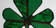 Handmade glass shamrock