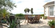 Outside seating area with view