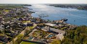 An aerial photo of portaferry