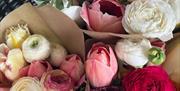 A selection of hand tied bouquets
