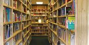 Full bookshelves