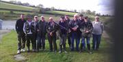 A group of men posing for the photo