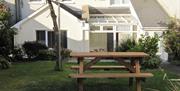 Garden with picnic seating area