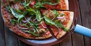 Cooked pizza