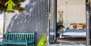 Outside seating area to bedroom