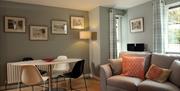 Living room and dining area