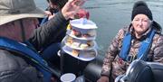 Enjoying High Tea afloat on Strangford Lough