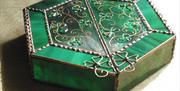 Handmade glass momento box