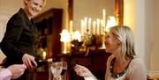 Diners enjoying a meal