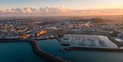 Bangor marina birds eye view