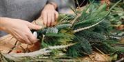 Christmas wreath foilage