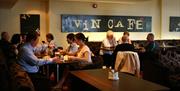 Diners enjoying their meals