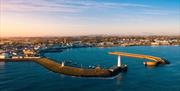 Donaghadee Harbour from the sea, a birds eye view