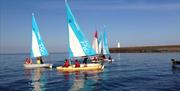Boats on the water near Donaghadee Harbour