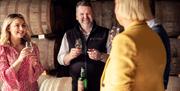 Tour group enjoys a tasting at Echlinville Distillery