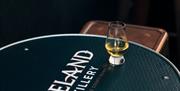 Copeland barrel & whiskey sample