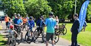 Former Mayor starting the inaugural Park Pedal event
