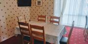 Dining area with TV