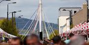 A photo of Ireland's only Maypole on May Day, dressed with ribbons used in the traditional May Day dance