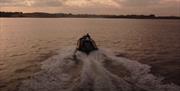 Rib on Strangford Lough at dusk