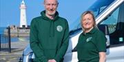Tour bus driver and tour guide