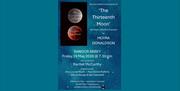 Moyra Donaldson Book Launch. Image shows a book cover with time and date of the event