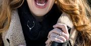 NI Silver Rings & Broach Being Worn by Model