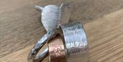 NI Silver Workshop Various Textured Rings with different textures and band widths