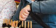 Peg loom weaving