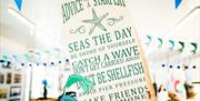 Fun event sign 'Advice from a starfish'