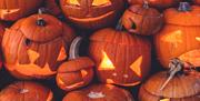 Halloween carved pumpkins
