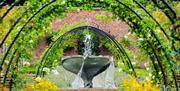 A photo of the fountain in the Bangor Castle Walled Garden