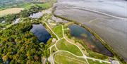 ariel view of WWT Castle Espie