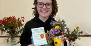 First prize for Floral Art to Sophie Whitten in 2024