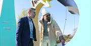 NI artist Oliver Jeffers and scientist Professor Stephen Smartt, who helped design and create Our place in space.
