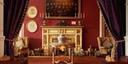 Sitting area and grand fireplace