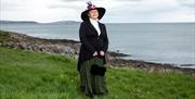 A lady dressed as a character from the Titanic