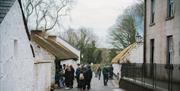 A group of visitors at the ulster folk museum