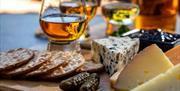 whiskey, cheese & crackers
