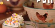 girl decorating mug