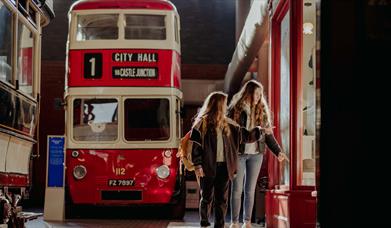 Vintage double decker bus